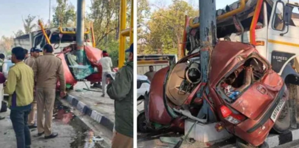 यहाँ बेकाबू डंपर ने टोल प्लाजा पर दो को रौंदा,दोनो की दर्दनाक मौत