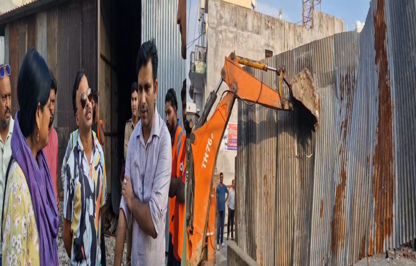 हल्द्वानी_शनि बाजार के पास अवैध निर्माण ध्वस्त, बिजली चोरी और सरकारी जमीन पर कब्जे का खुलासा