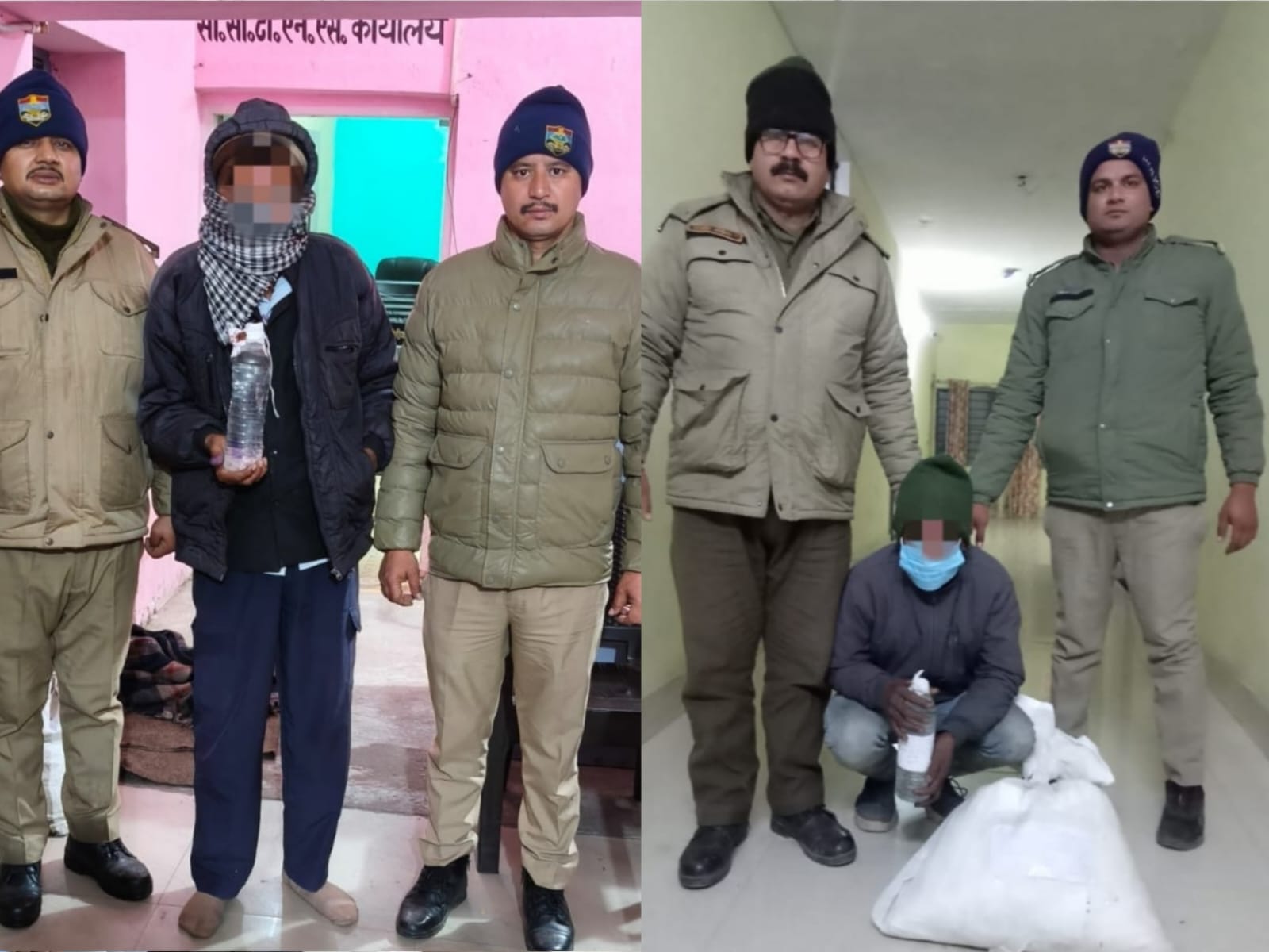 चोरगलिया व लालकुआं पुलिस ने 134 पाउच कच्ची शराब के साथ 2 तस्करों को किया गिरफ्तार