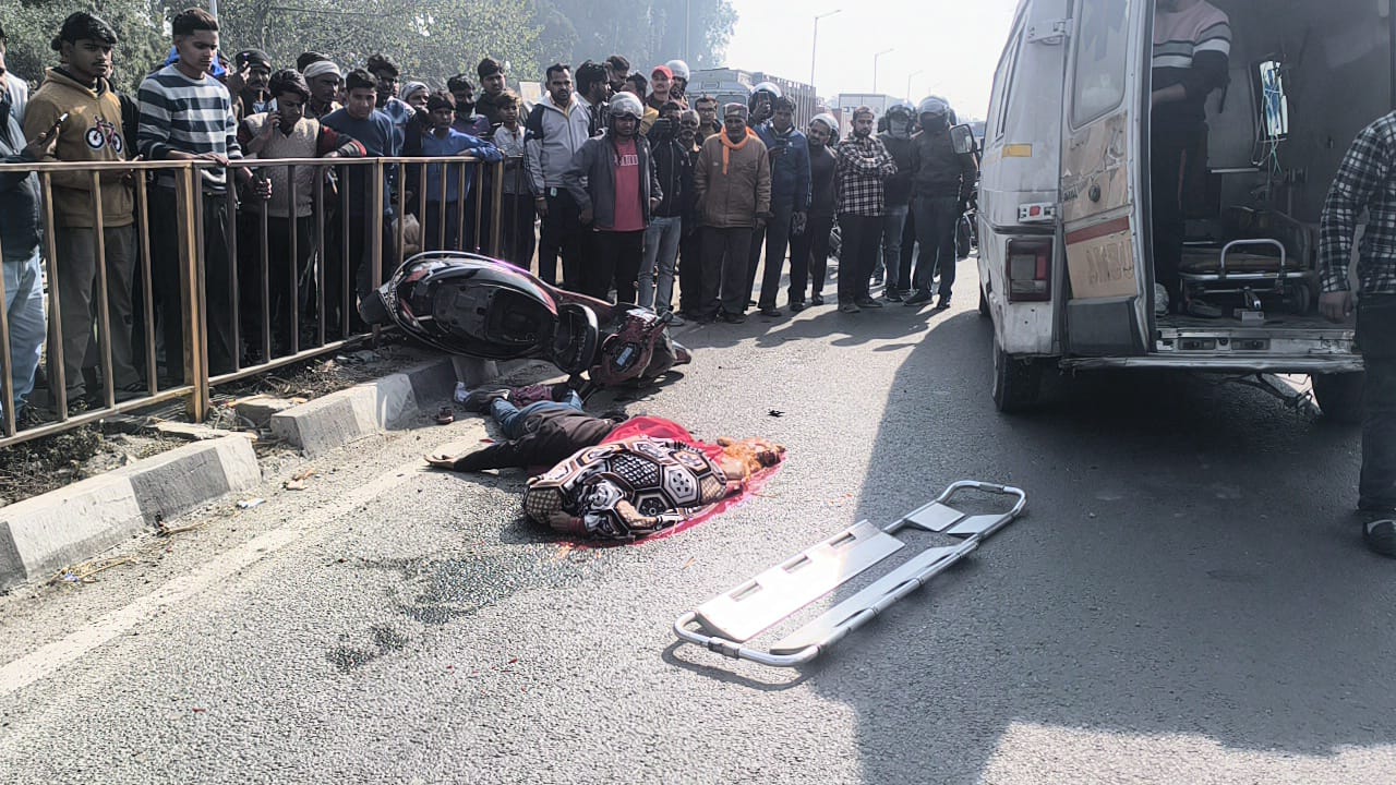 लालकुआं में दर्दनाक सड़क हादसा, स्कूटी सवार महिला-पुरुष की मौके पर दर्दनाक मौत