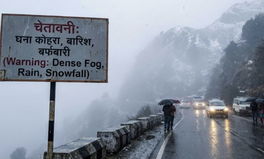 उत्तराखंड में ओलावृष्टि,आकाशीय बिजली और बर्फबारी की चेतावनी, 28 जनवरी तक अस्थिर रहेगा मौसम